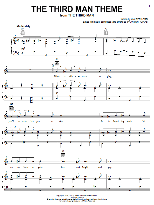 Produktgalerie: Seite 1 von 1 The Third Man Theme, Anton Karas, Gesang, Gitarre, Klavier