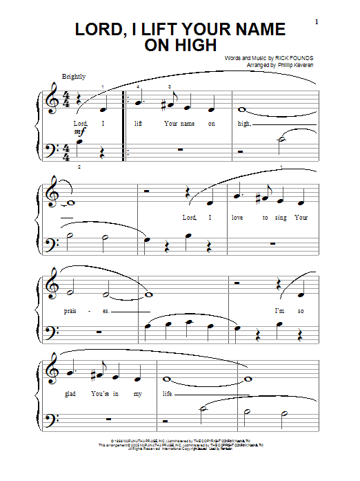 Produktgalerie: Seite 1 von 1 Lord, I Lift Your Name On High (arr. Phillip Keveren), Rick Founds, Klavier