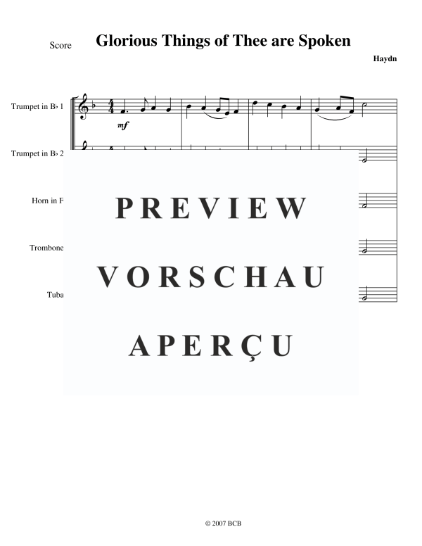 Produktgalerie: Seite 3 von 11 Glorious Things Of Thee Are Spoken, , BlechblÀser Quintett