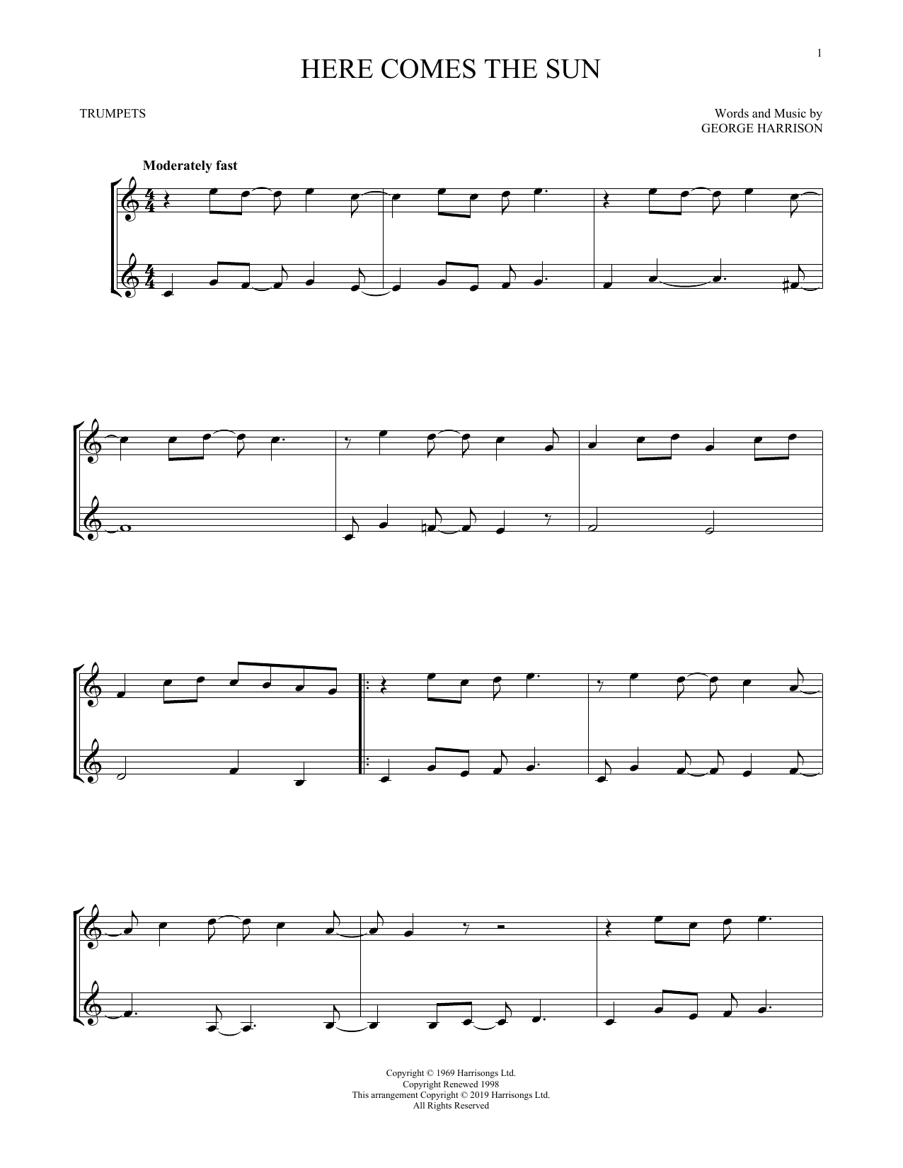Product gallery: Page 1 of 1 Here Comes The Sun, The Beatles