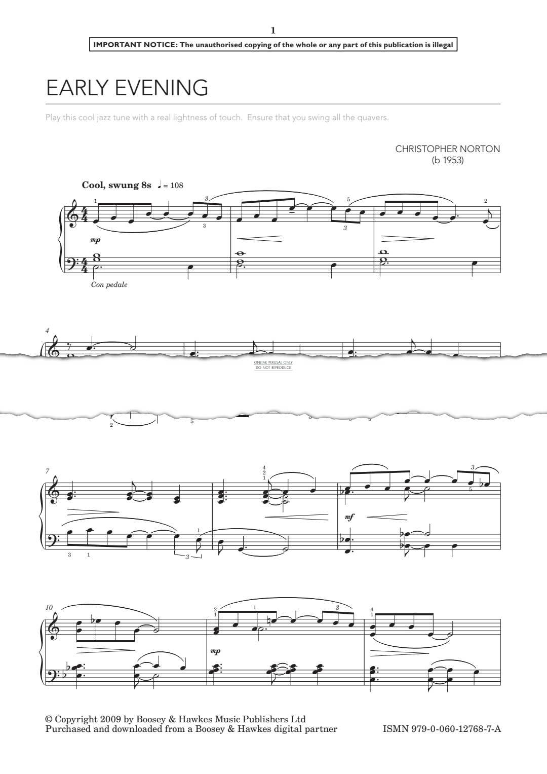 Produktgalerie: Seite 1 von 1 Early Evening, Christopher Norton, Klavier