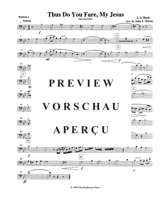 Product gallery: Page 8 of 11 Thus Do You Fare, My Jesus , , (Tuba Quintet EETTT)