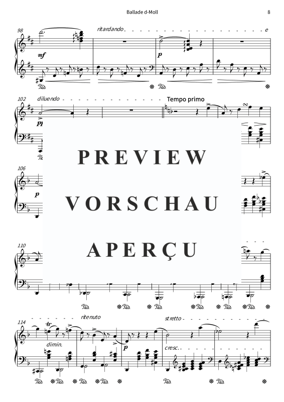 Produktgalerie: Seite 10 von 11 Ballade D-Moll - aus Soirées musicales op. 6 Nr. 4, , Klavier Solo