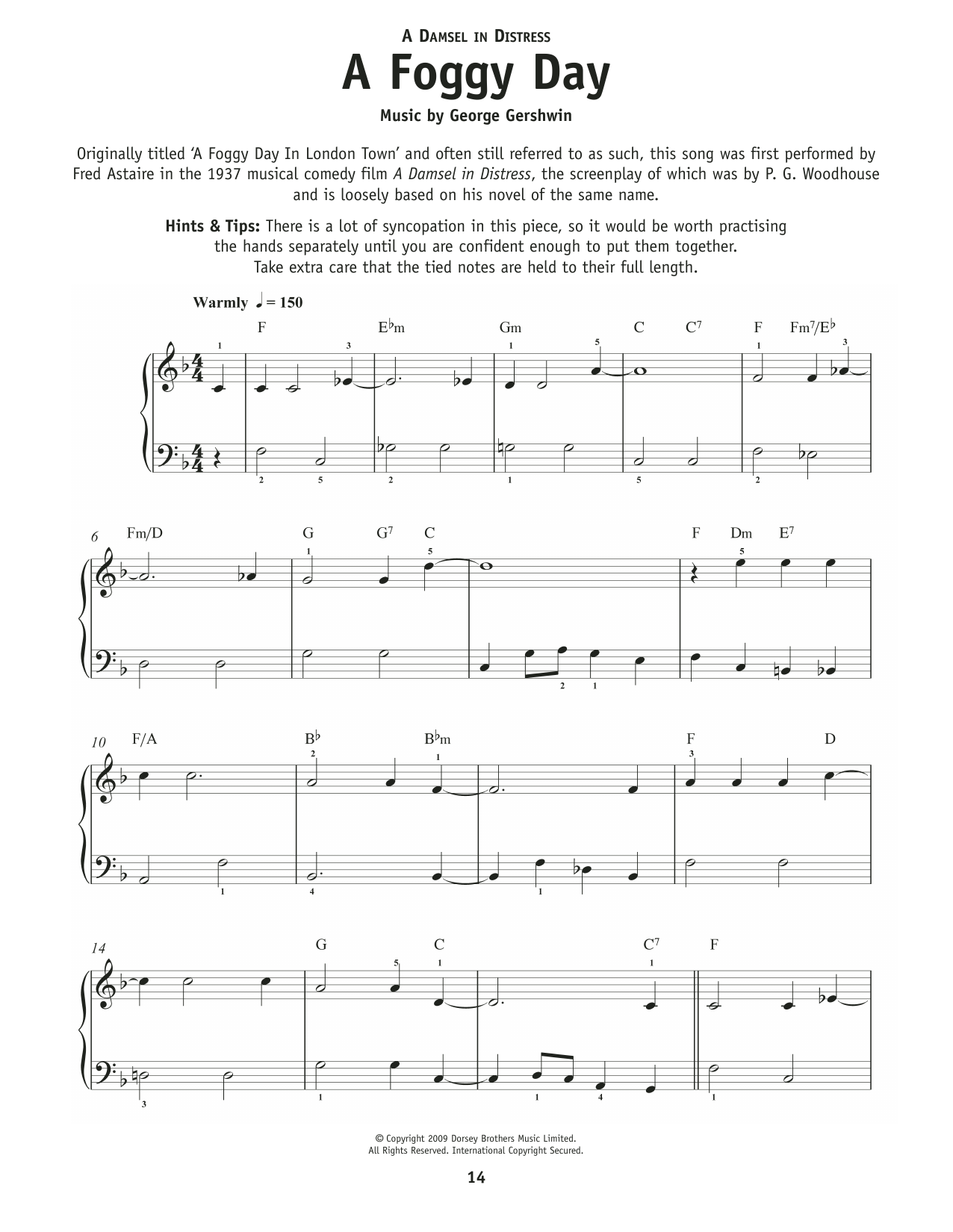Produktgalerie: Seite 1 von 1 A Foggy Day (In London Town) (from A Damsel In Distress), George Gershwin, Klavier