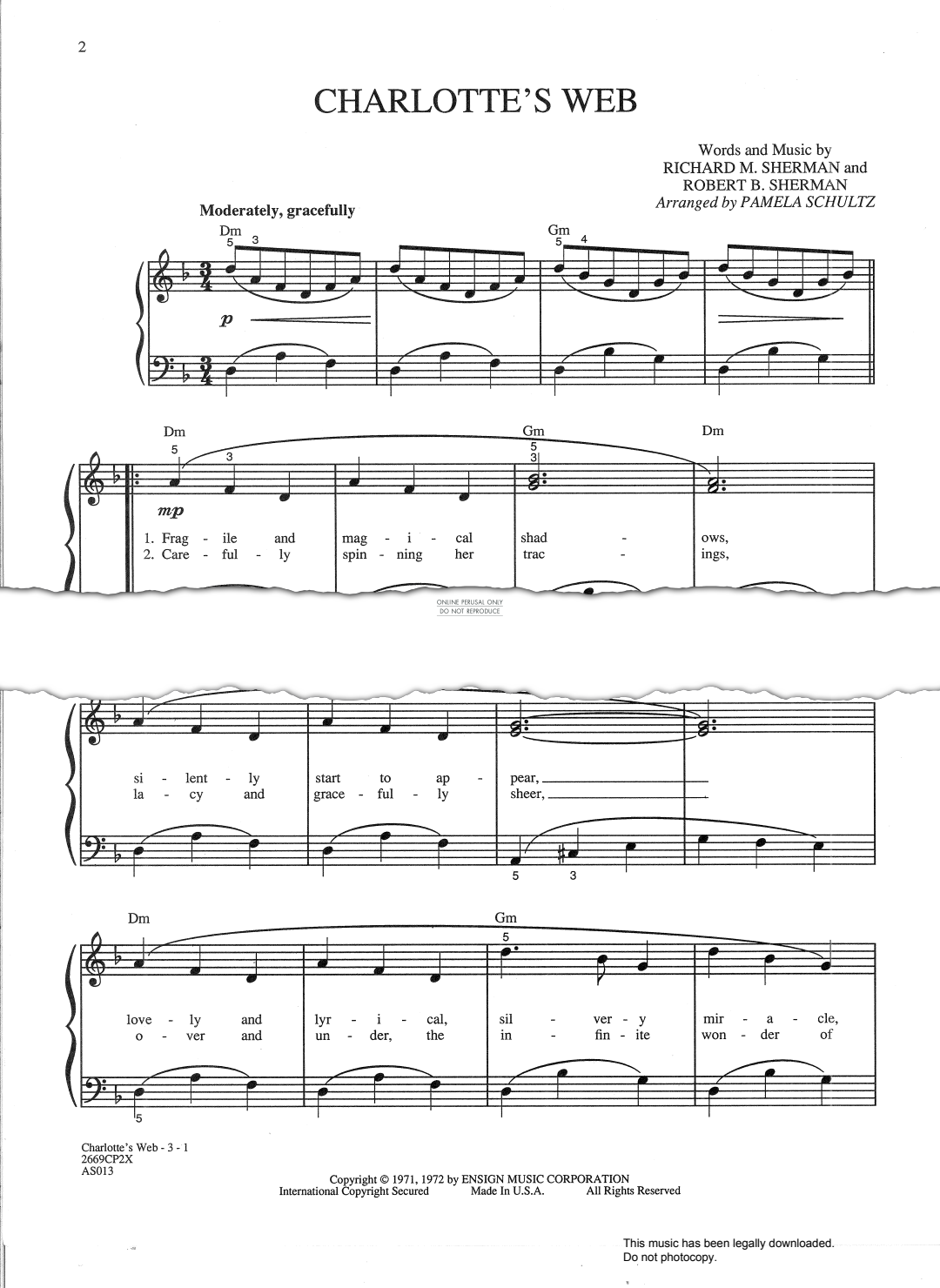 Product gallery: Page 1 of 1 Charlotte's Web, Richard M. Sherman