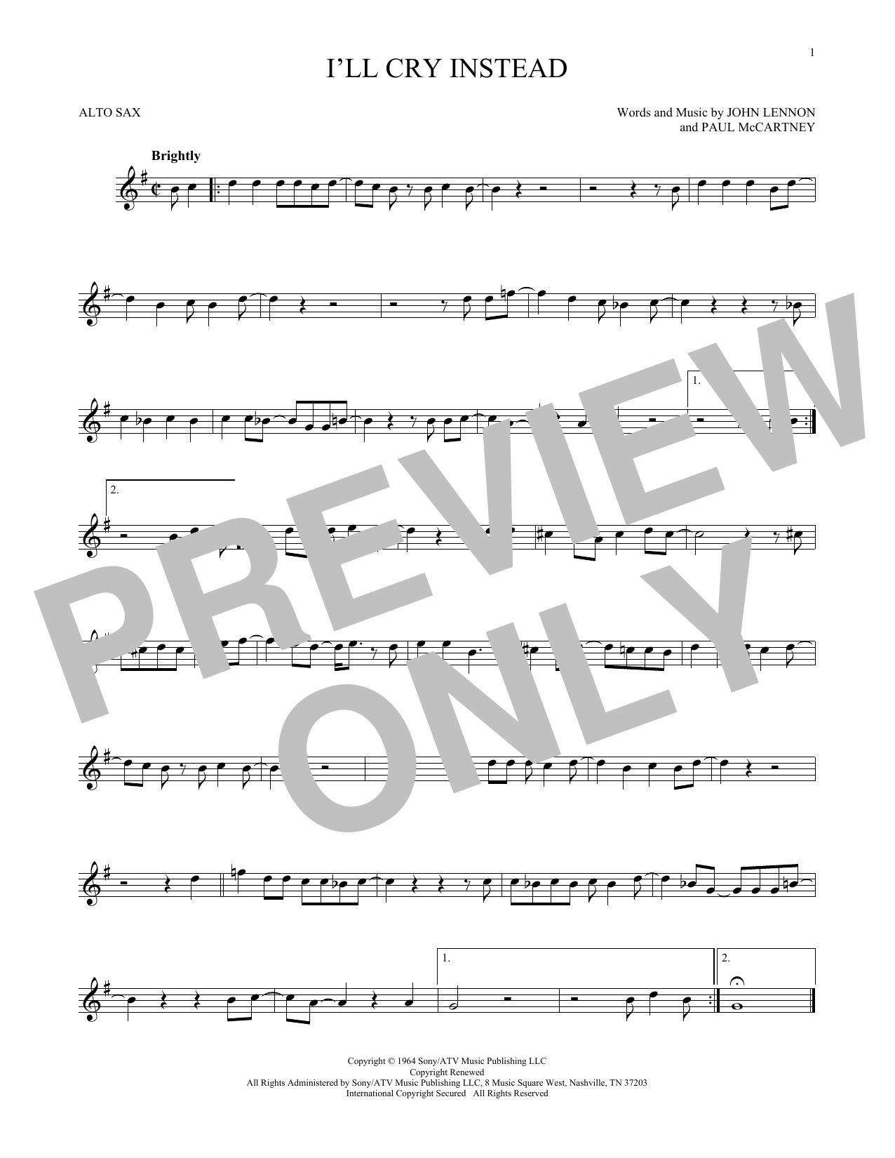 Product gallery: Page 1 of 1 I'll Cry Instead, The Beatles