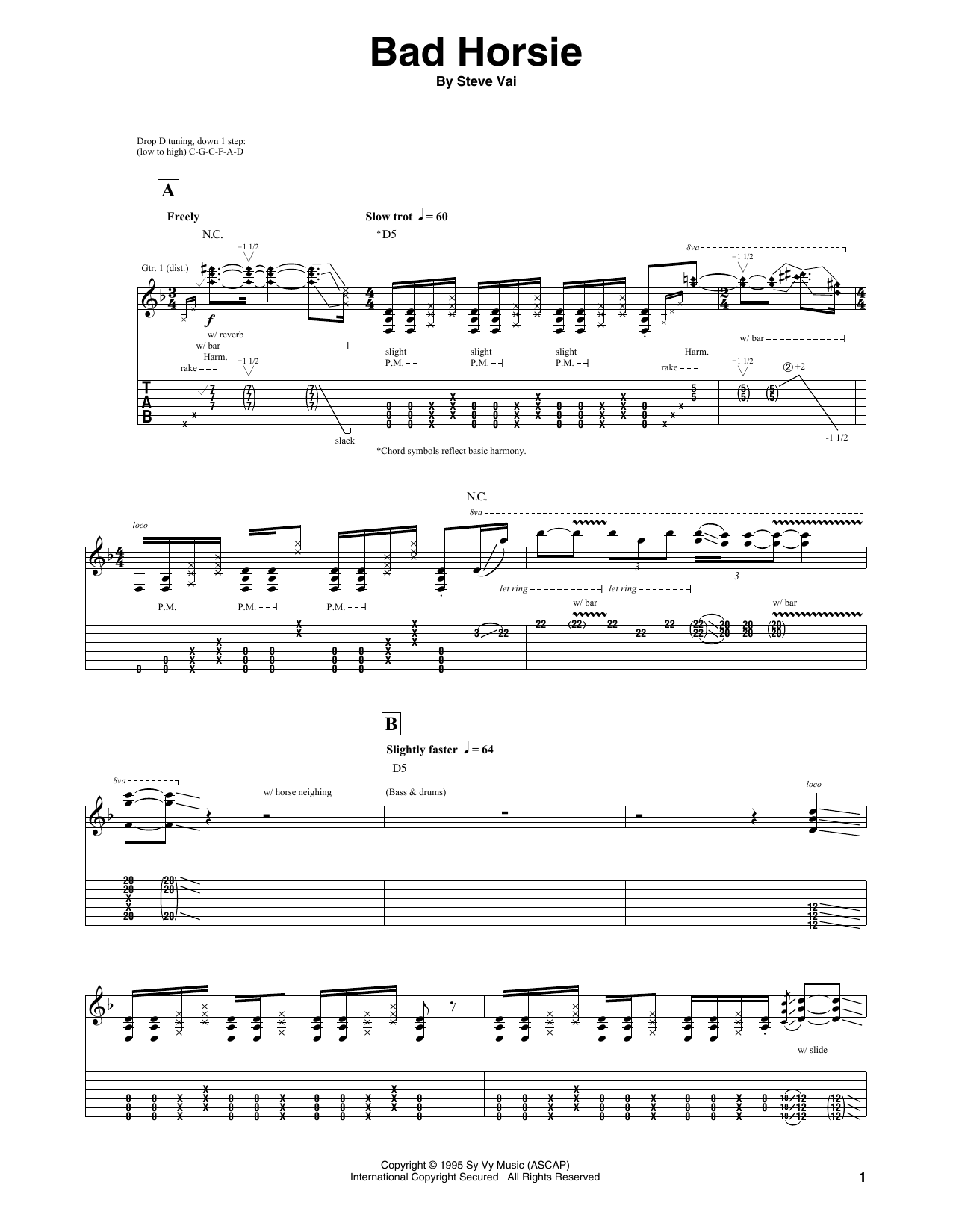 Produktgalerie: Seite 1 von 1 Bad Horsie, Steve Vai, Gitarre