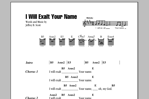 Product picture to: I Will Exalt Your Name