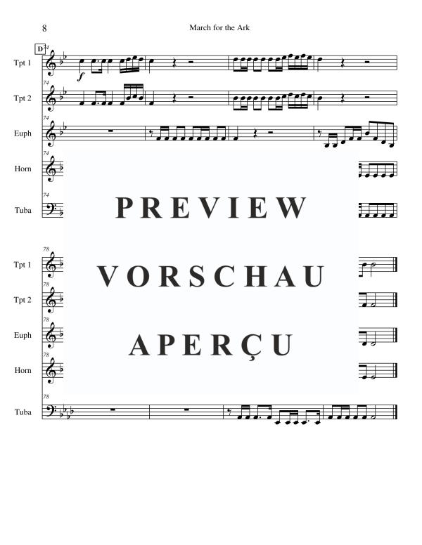 Produktgalerie: Seite 10 von 11 March For The Ark, , BlechblÀser Quintett
