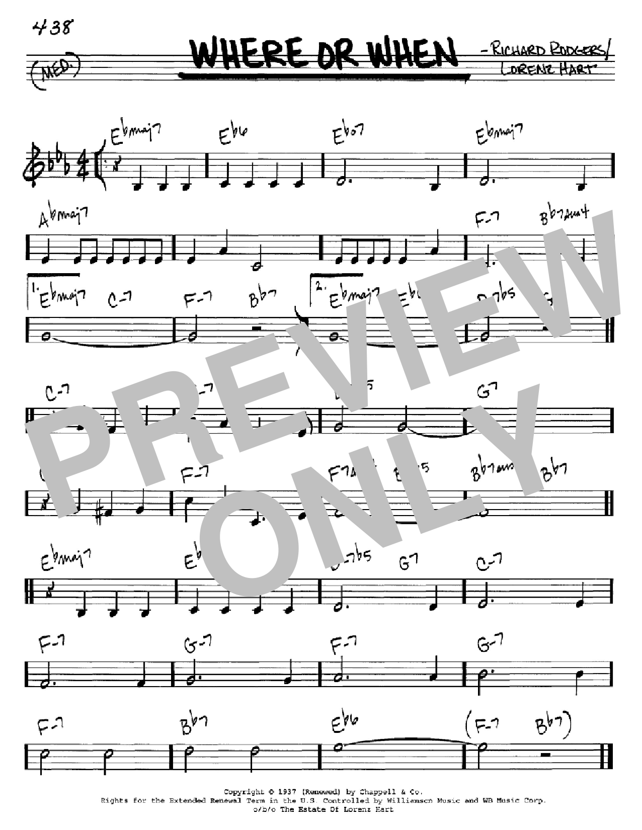 Product picture to:  Where Or When - Rodgers & Hart