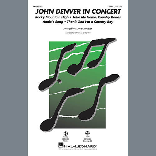 cover: John Denver In Concert (arr. Alan Billingsley), John Denver, Chor