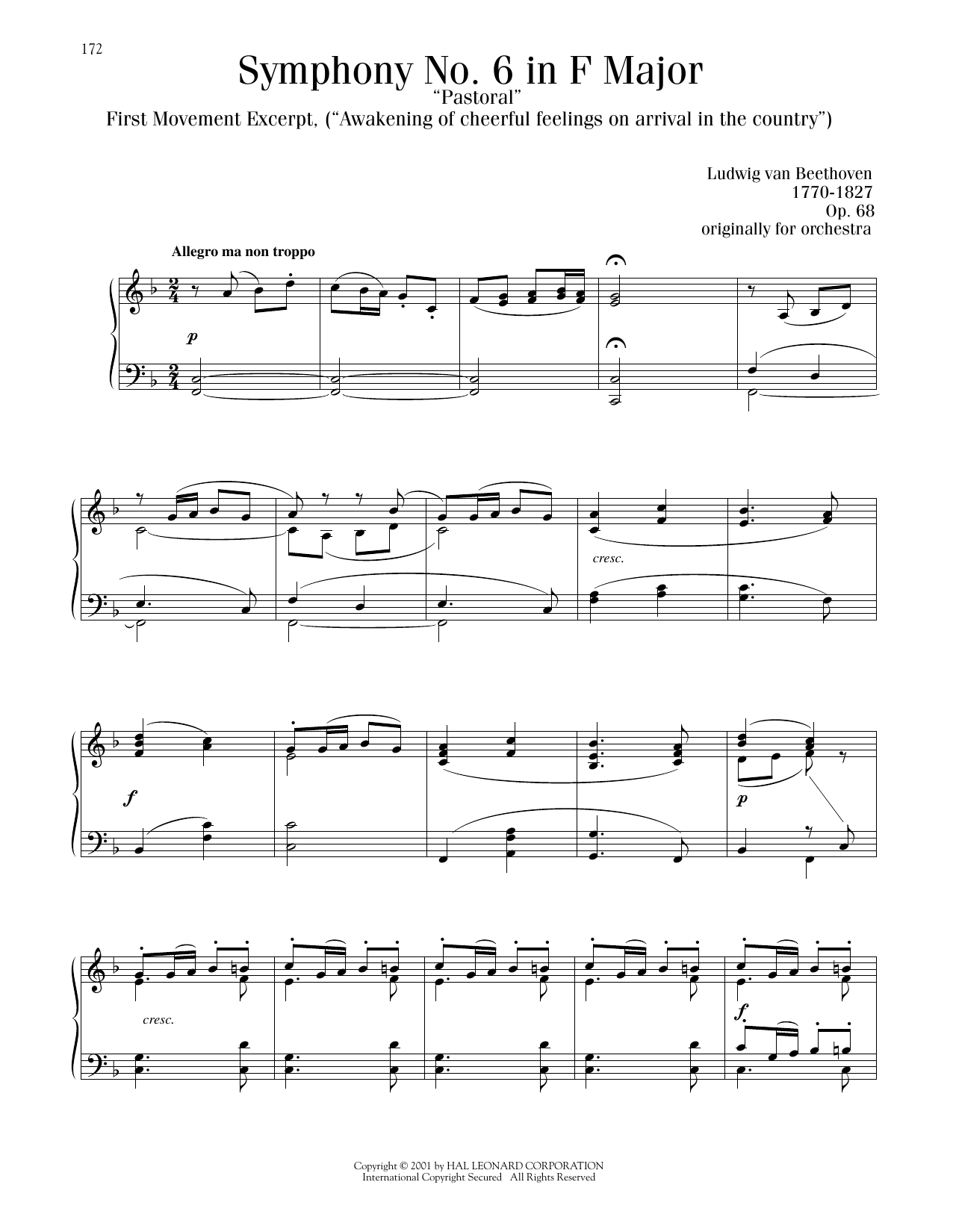 Produktbild zu: Symphony No. 6 In F Major ("Pastoral"), First Movement Excerpt