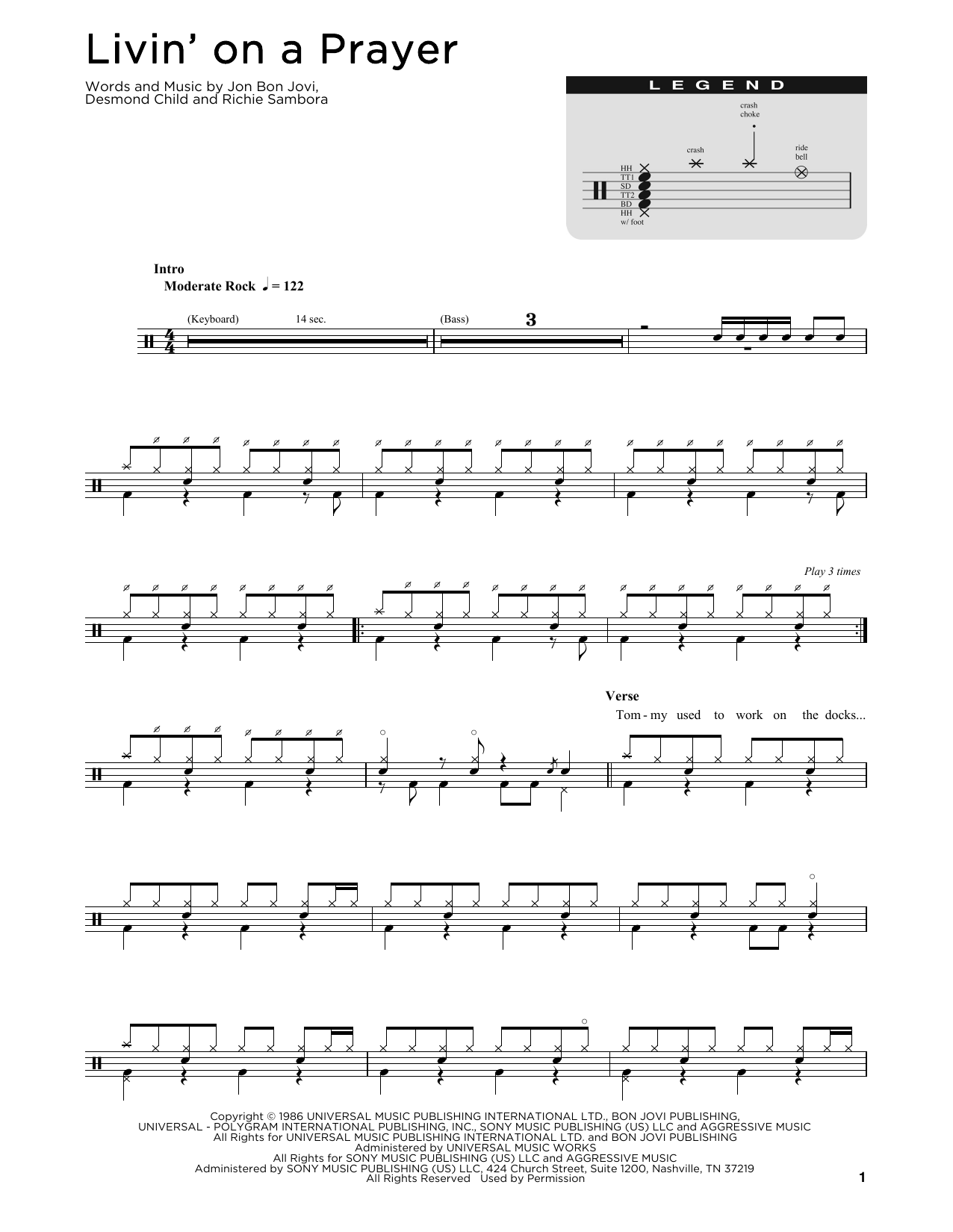 Product gallery: Page 1 of 1 Livin' On A Prayer, Bon Jovi