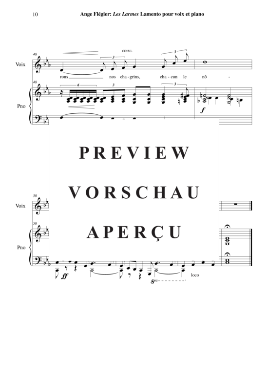 Product gallery: Page 11 of 11 Les Larmes , , (piano + vocals medium)