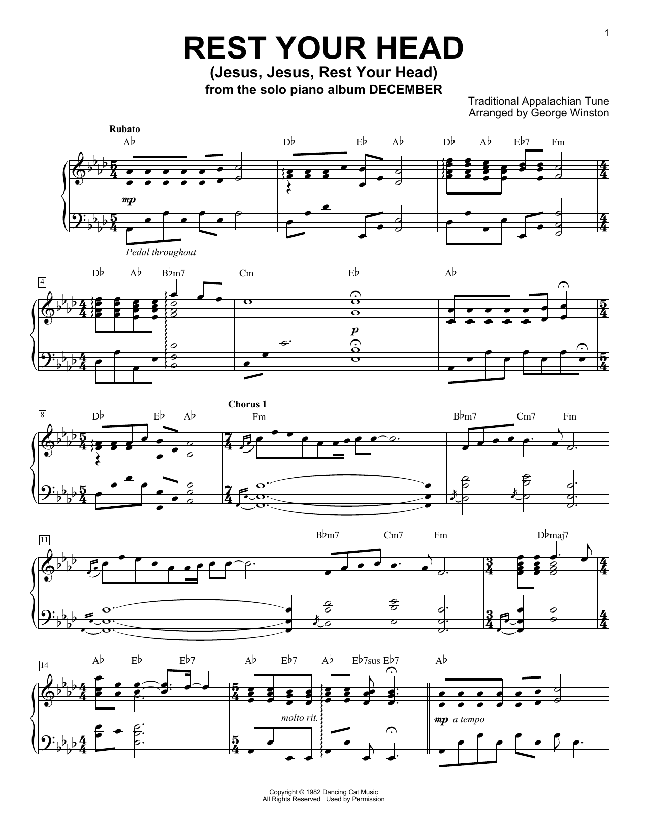 Produktgalerie: Seite 1 von 1 Rest Your Head (Jesus, Jesus, Rest Your Head), George Winston, Klavier