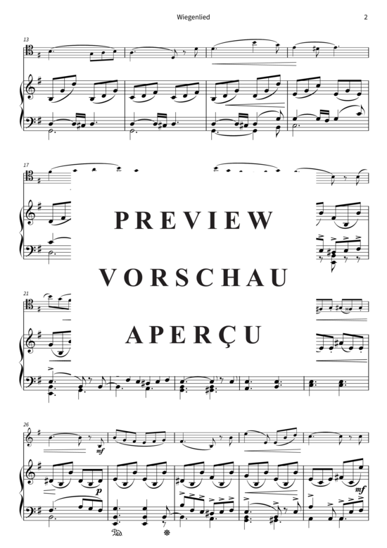 Produktgalerie: Seite 5 von 9 Wiegenlied - Nr. 3 aus Vier Stücke op. 24 , , (Violoncello + Klavier)