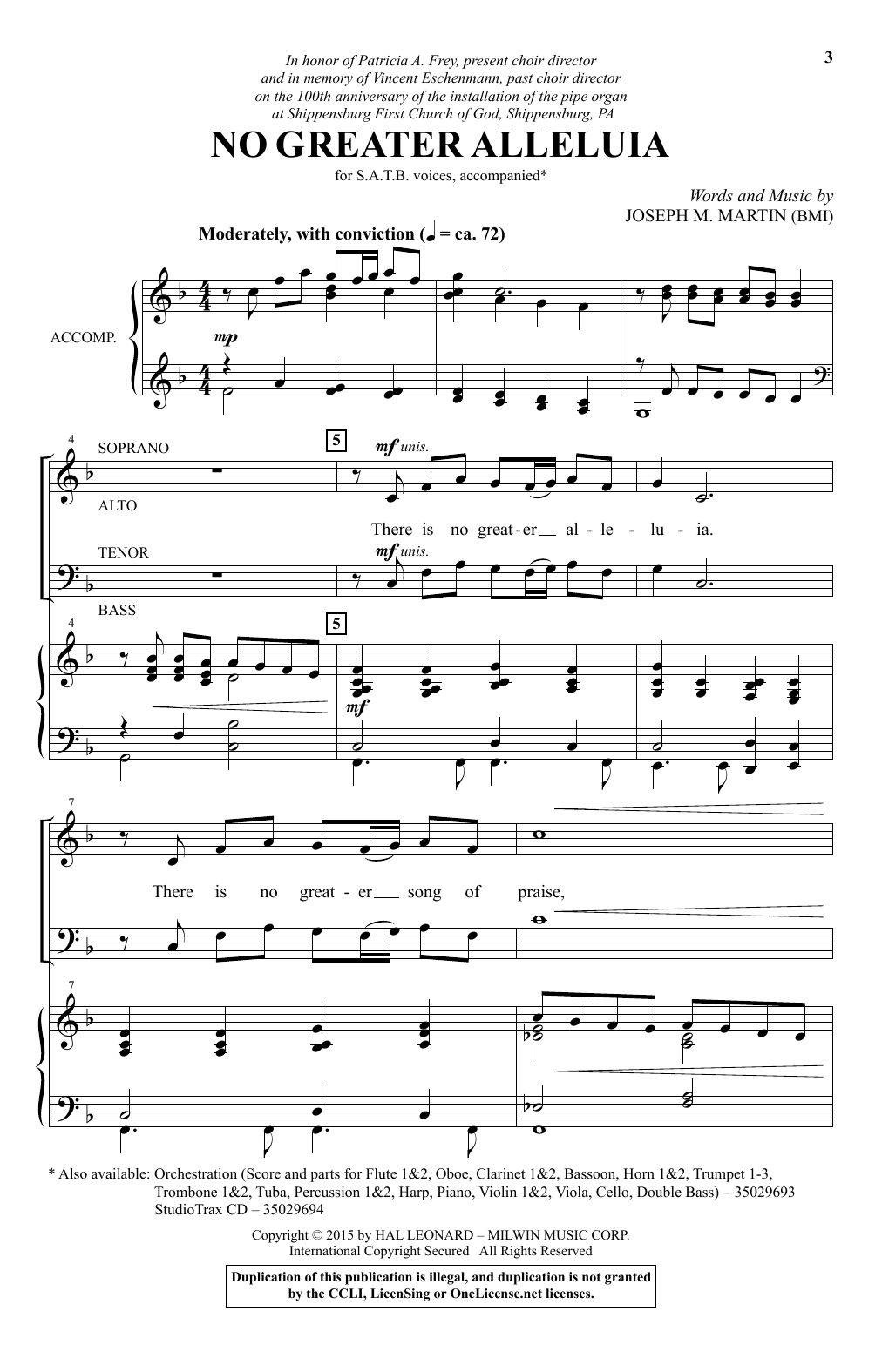 Produktbild zu: No Greater Alleluia