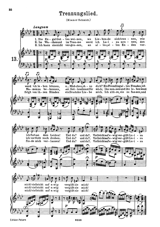 Product picture to: Trennungslied K.519Wolfgang Amadeus Mozart