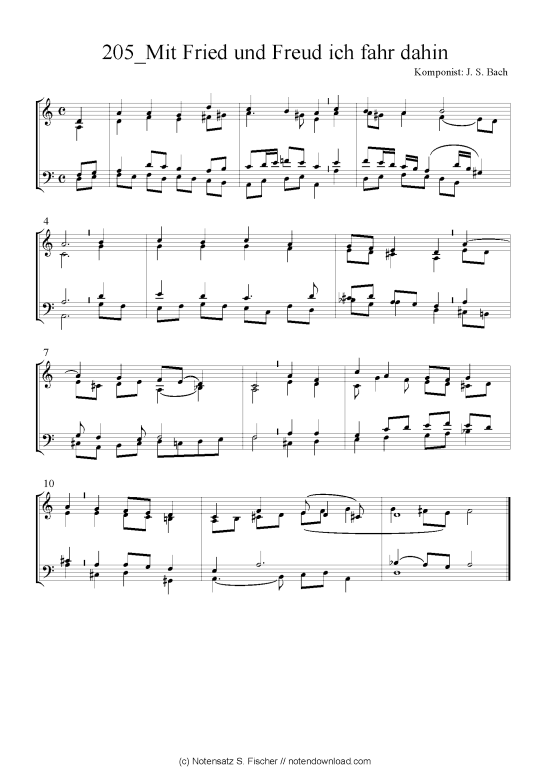 Produktbild zu: Mit Fried und Freud ich fahr dahin J. S. Bach
