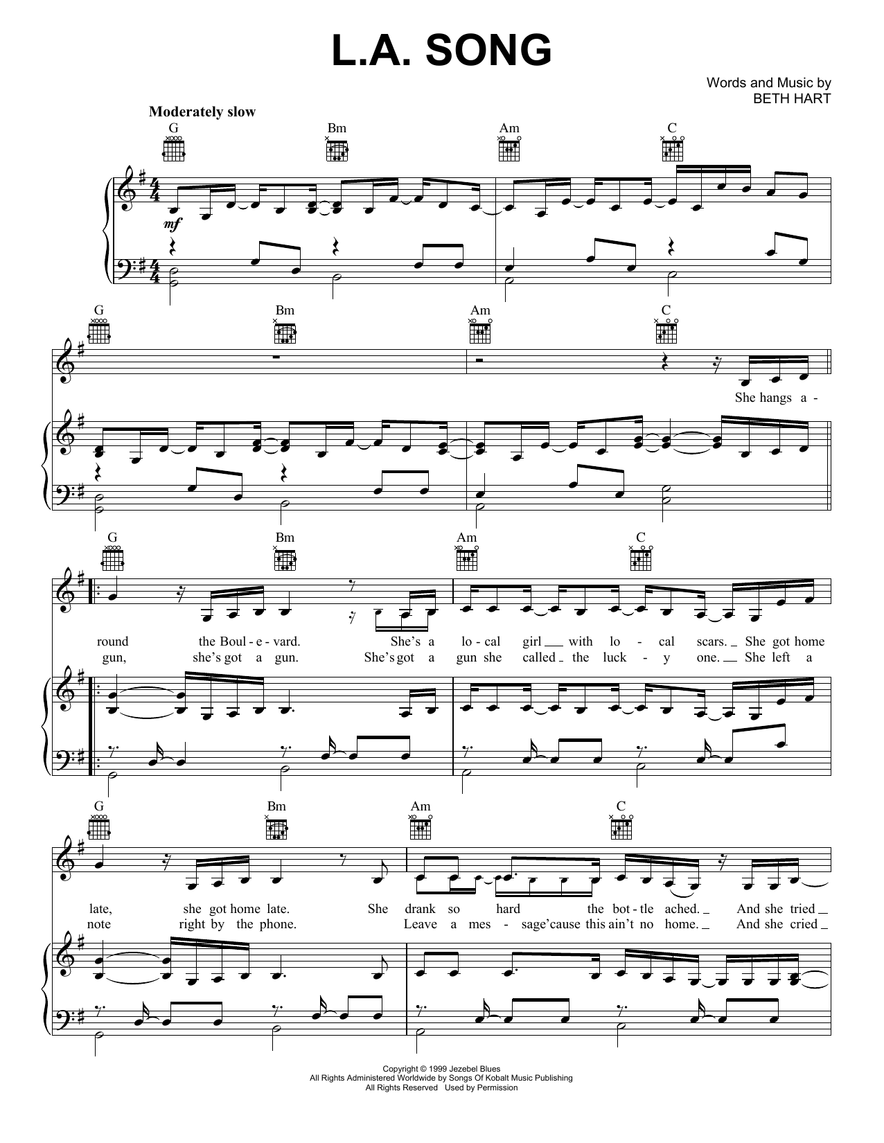 Produktgalerie: Seite 1 von 1 L.A. Song, Beth Hart, Gesang, Gitarre, Klavier