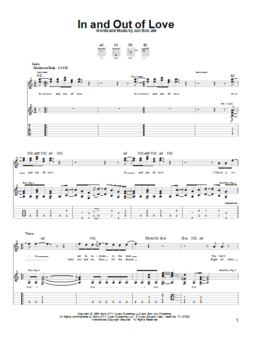 Product gallery: Page 1 of 1 In And Out Of Love, Bon Jovi