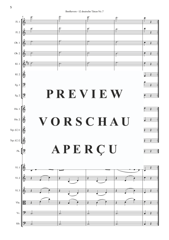 Produktgalerie: Seite 7 von 11 Deutscher Tanz Nr. 7, , Jugendkammerorchester