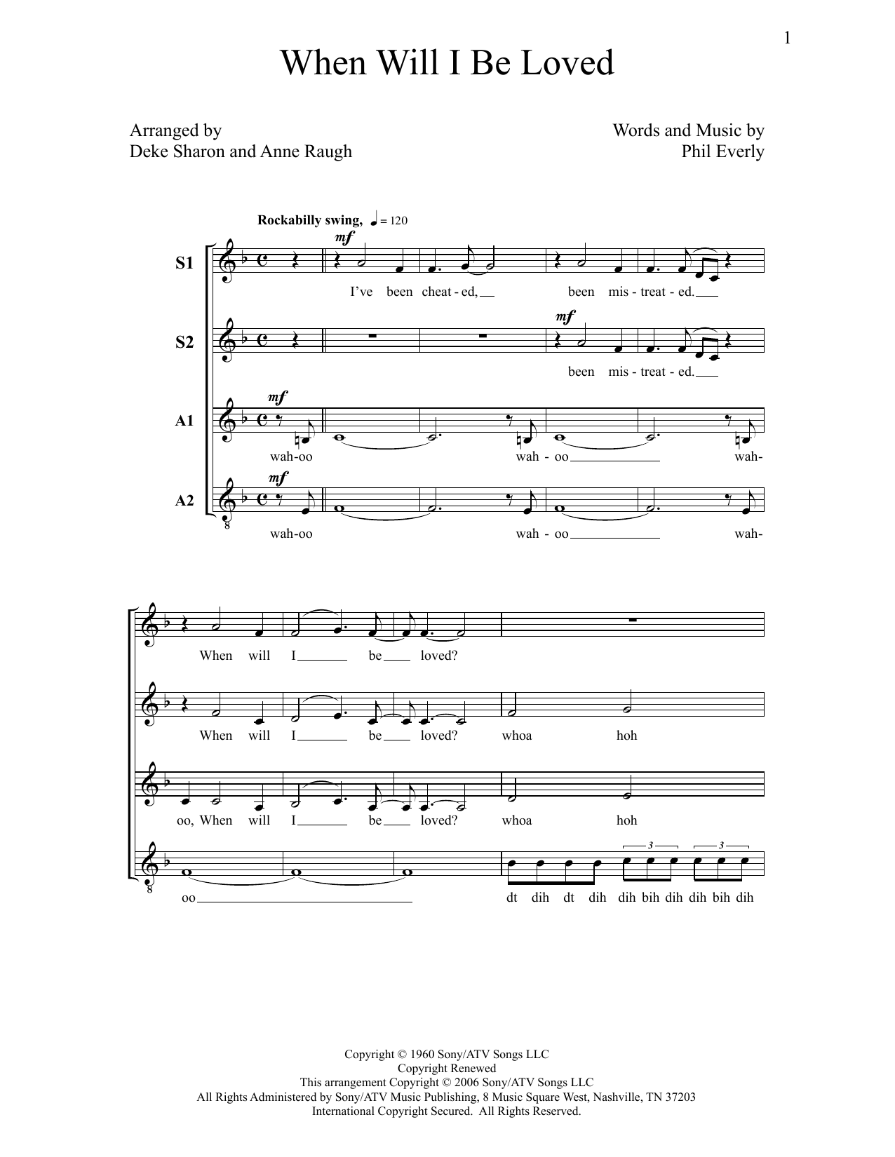 Produktgalerie: Seite 1 von 1 When Will I Be Loved, Deke Sharon, Chor