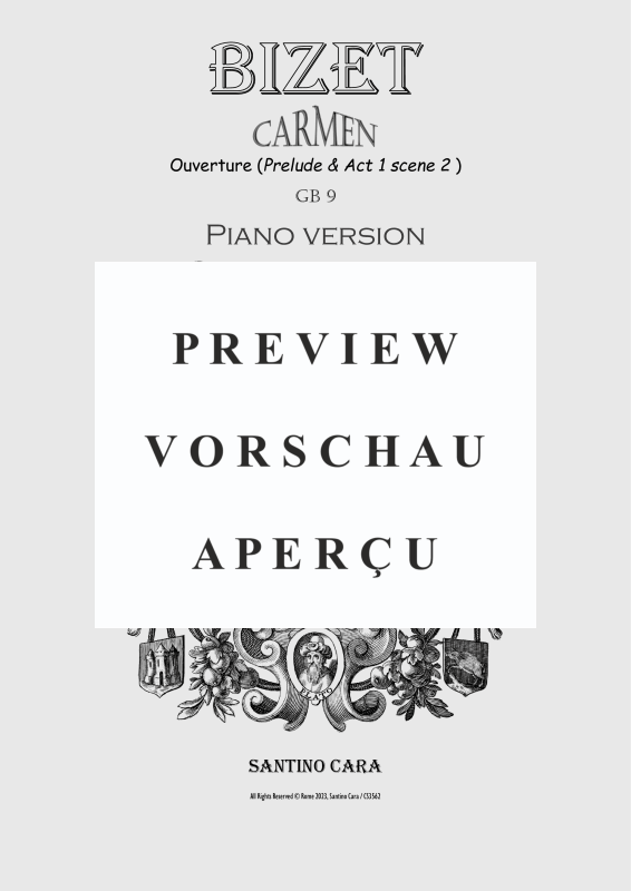 Product gallery: Page 2 of 11 Ouverture (Prelude) in A major (Carmen), , Piano Easy