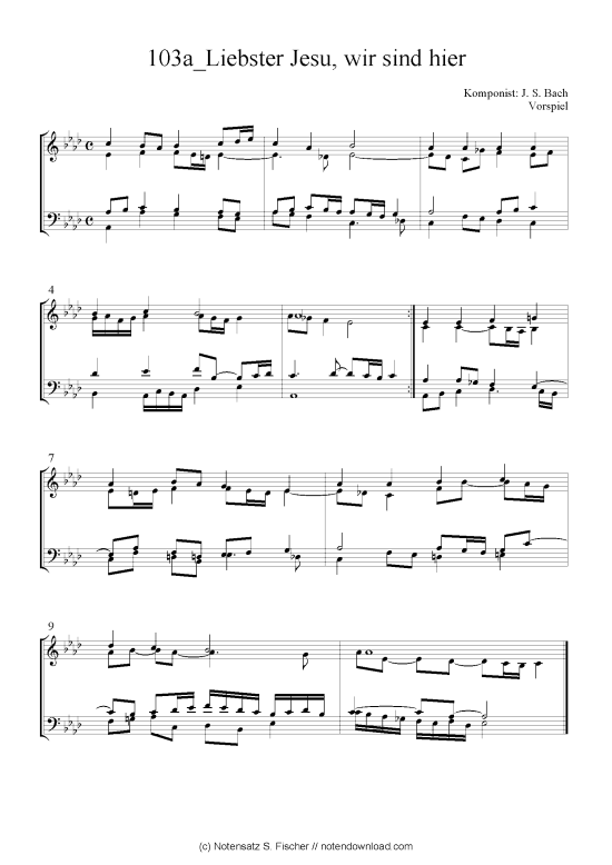 Product picture to: Liebster Jesu, wir sind hier J. S. Bach Vorspiel