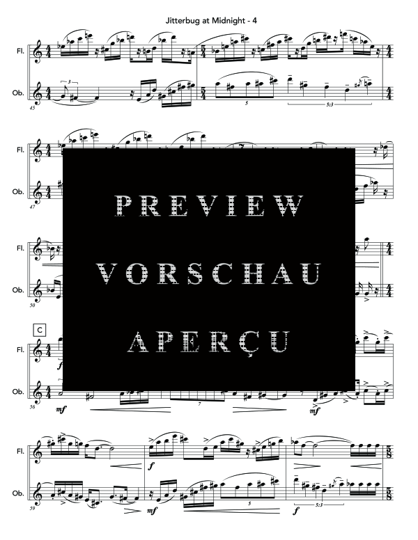 Product gallery: Page 8 of 11 Jitterbug at Midnight, , (woodwind duet flute and oboe)