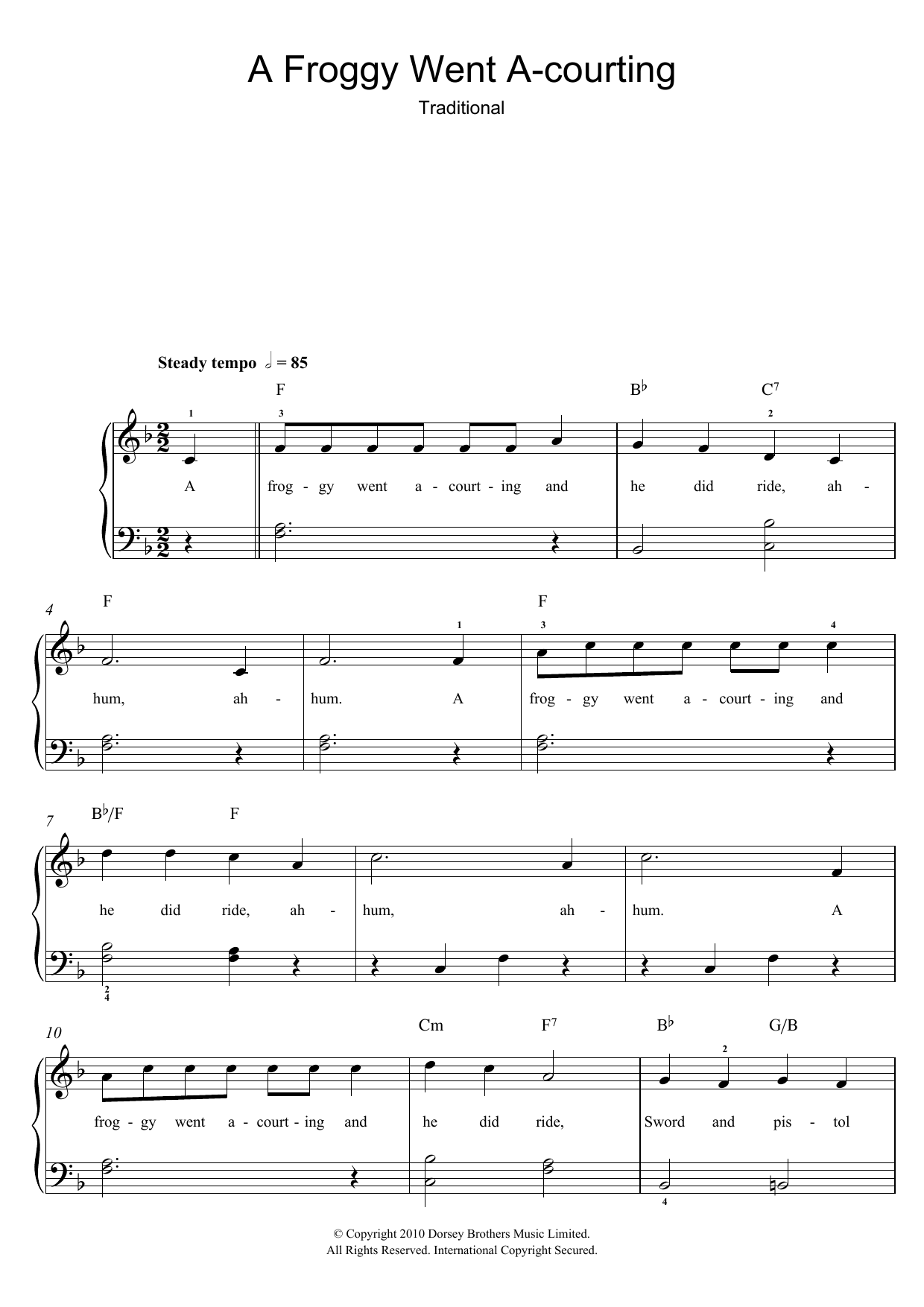Produktgalerie: Seite 1 von 1 Froggy Went A-Courting, Traditional, Klavier