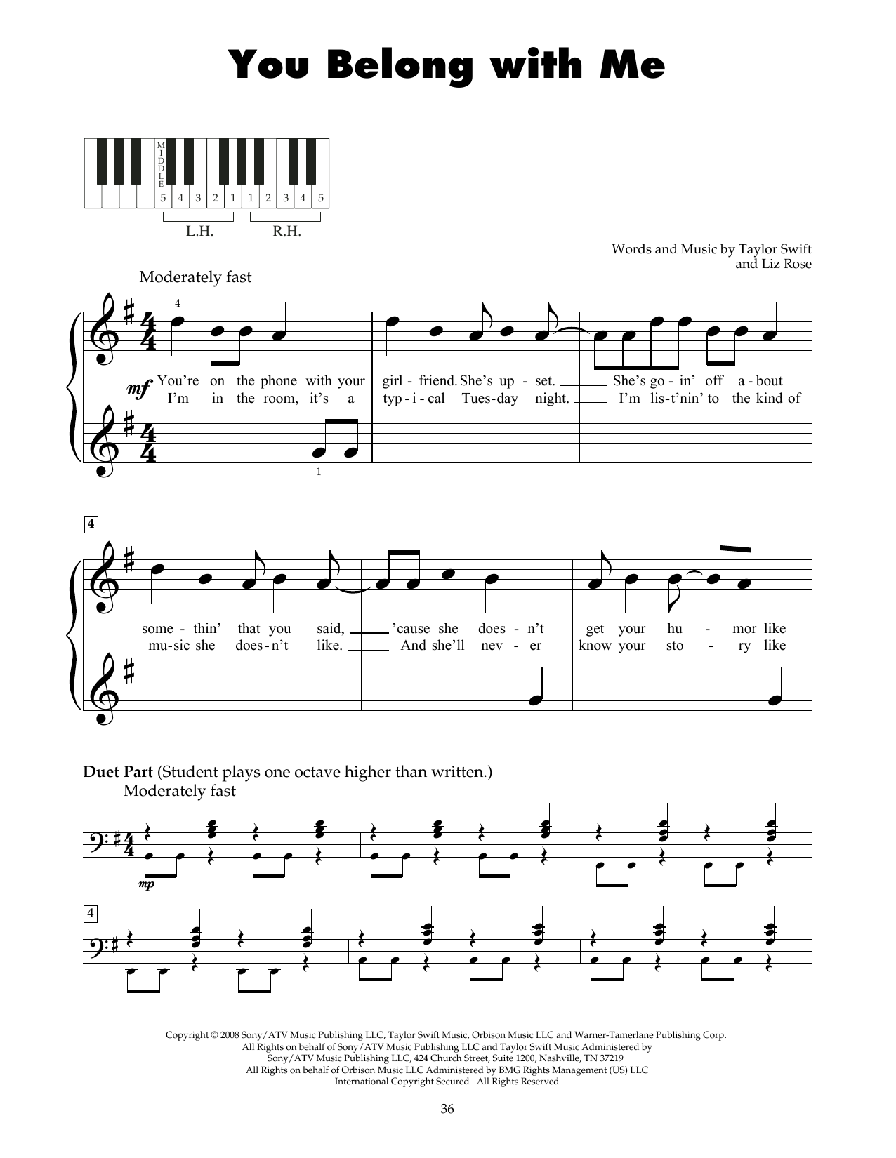 Product gallery: Page 1 of 1 You Belong With Me, Taylor Swift