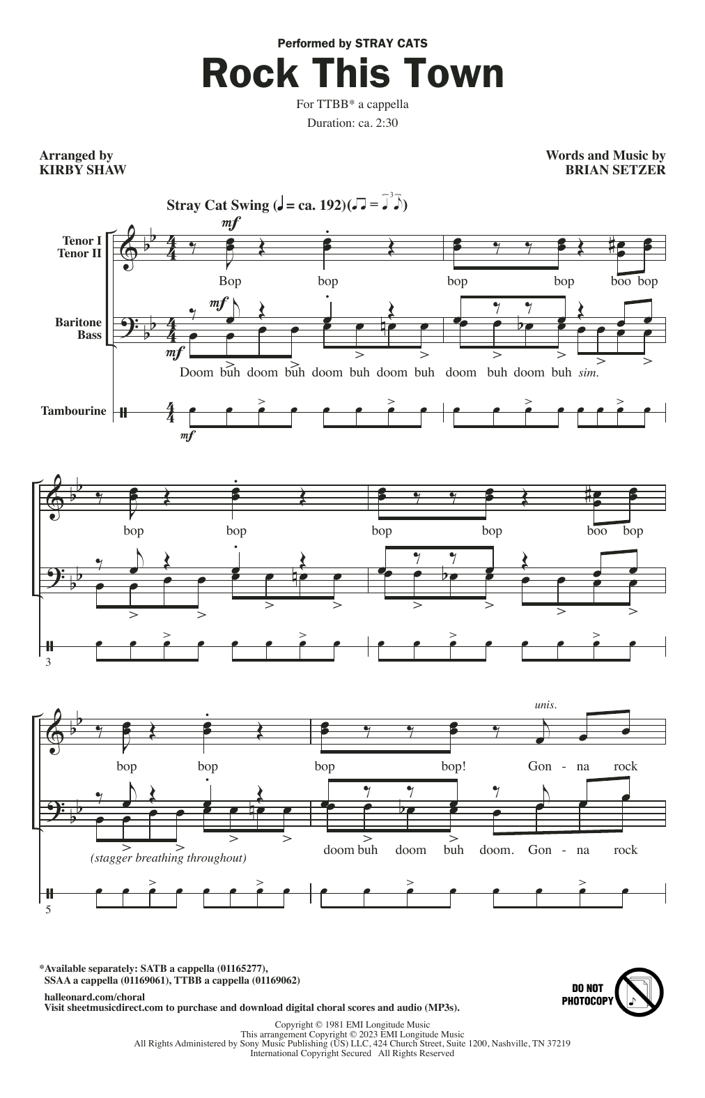 Product picture to: Rock This Town (arr. Kirby Shaw)