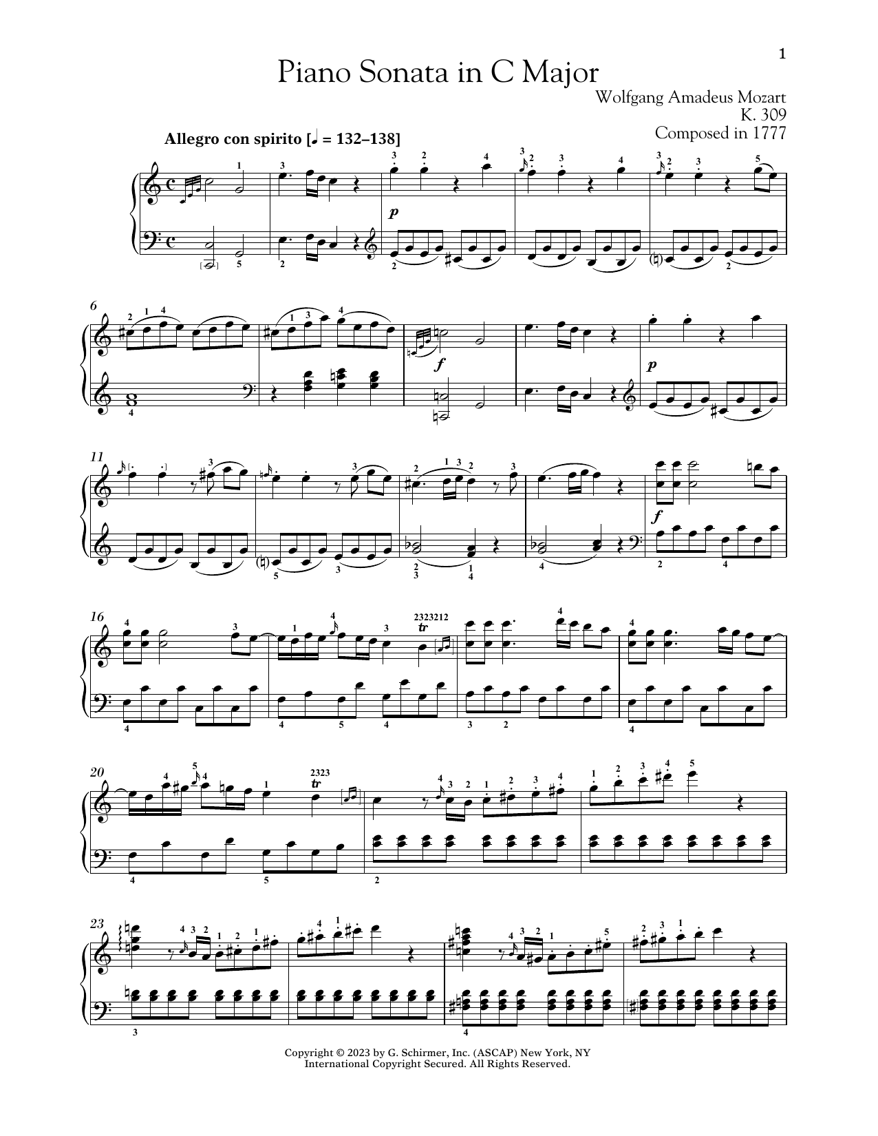 Produktbild zu: Piano Sonata In C Major, K. 309