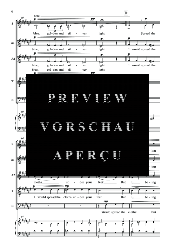 Produktgalerie: Seite 9 von 11 Tread Softly, , Sopran Solo, Gemischter Chor und Klavier