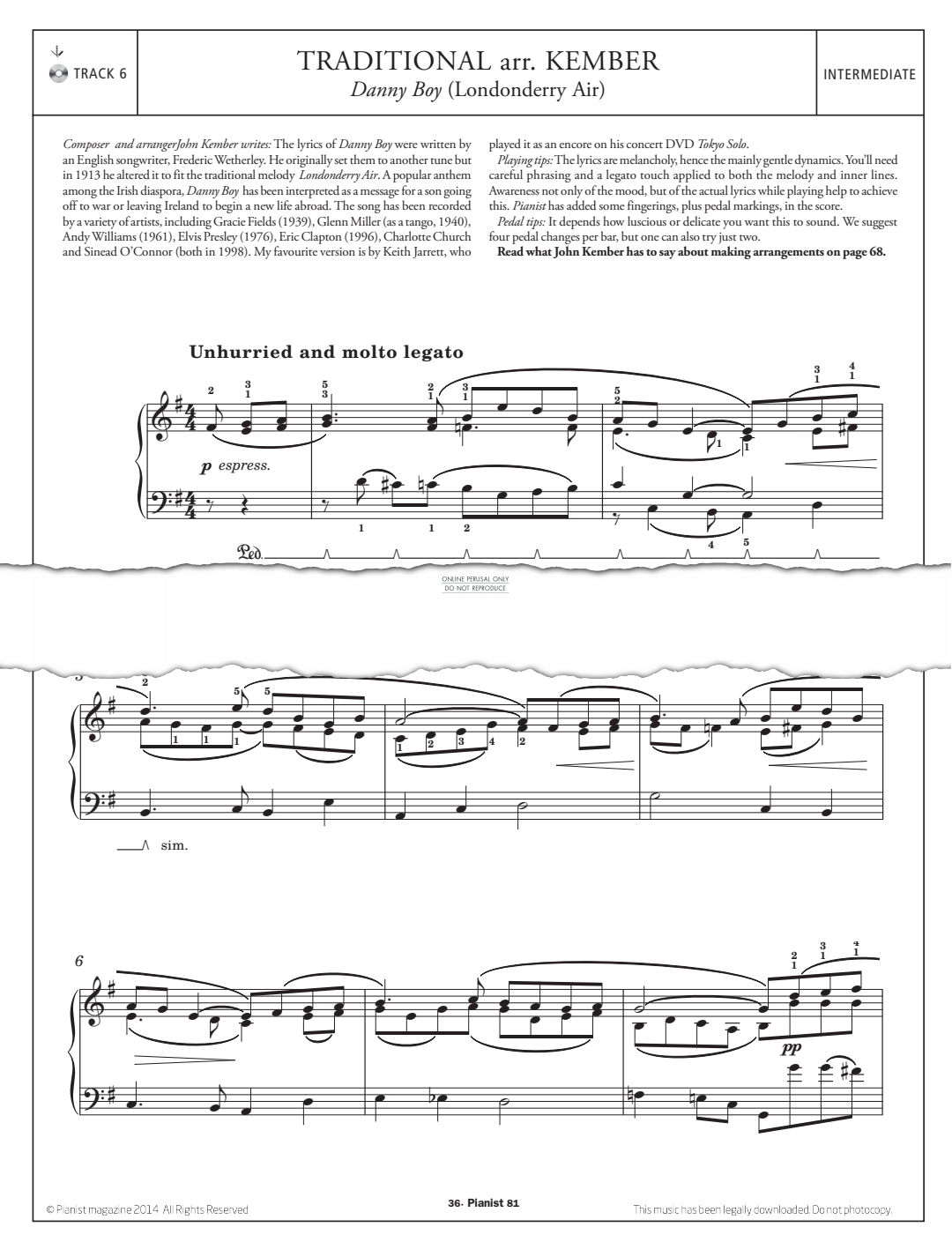 Product gallery: Page 1 of 1 Danny Boy (Londonderry Air), John Kember
