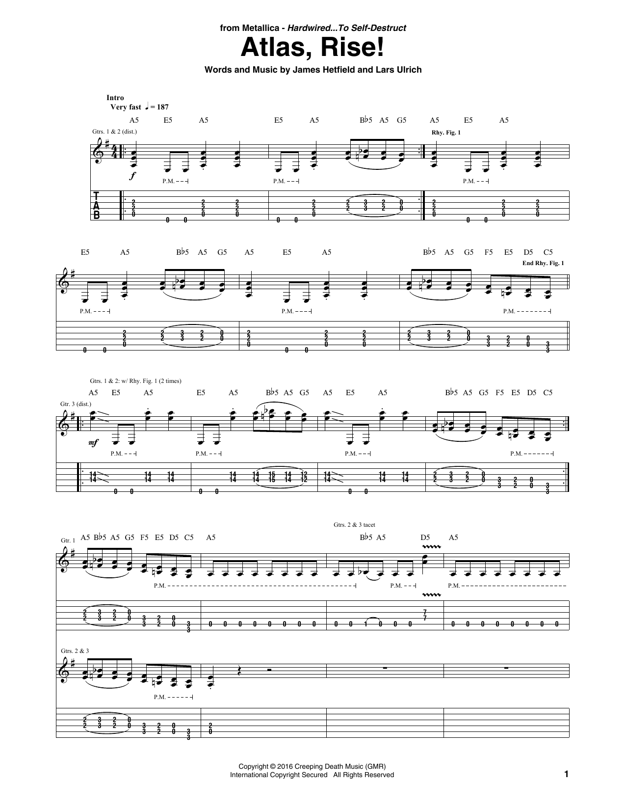 Produktgalerie: Seite 1 von 1 Atlas, Rise!, Metallica, Gitarre