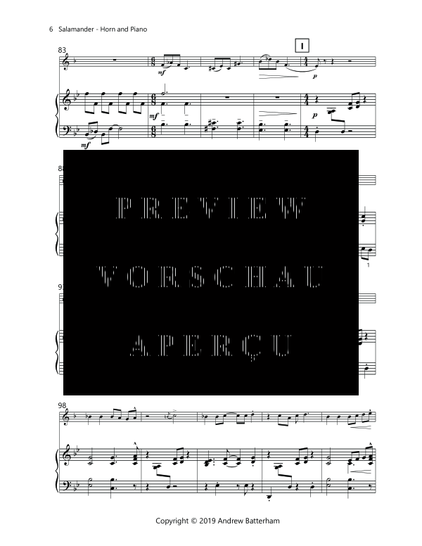 Produktgalerie: Seite 10 von 11 Salamander, , (Horn in F und Klavier)