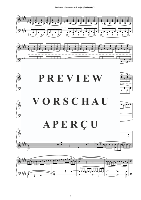 Produktgalerie: Seite 4 von 11 Ouverture in E major (Fidelio) Op.72 - Piano Version, , Klavier Solo
