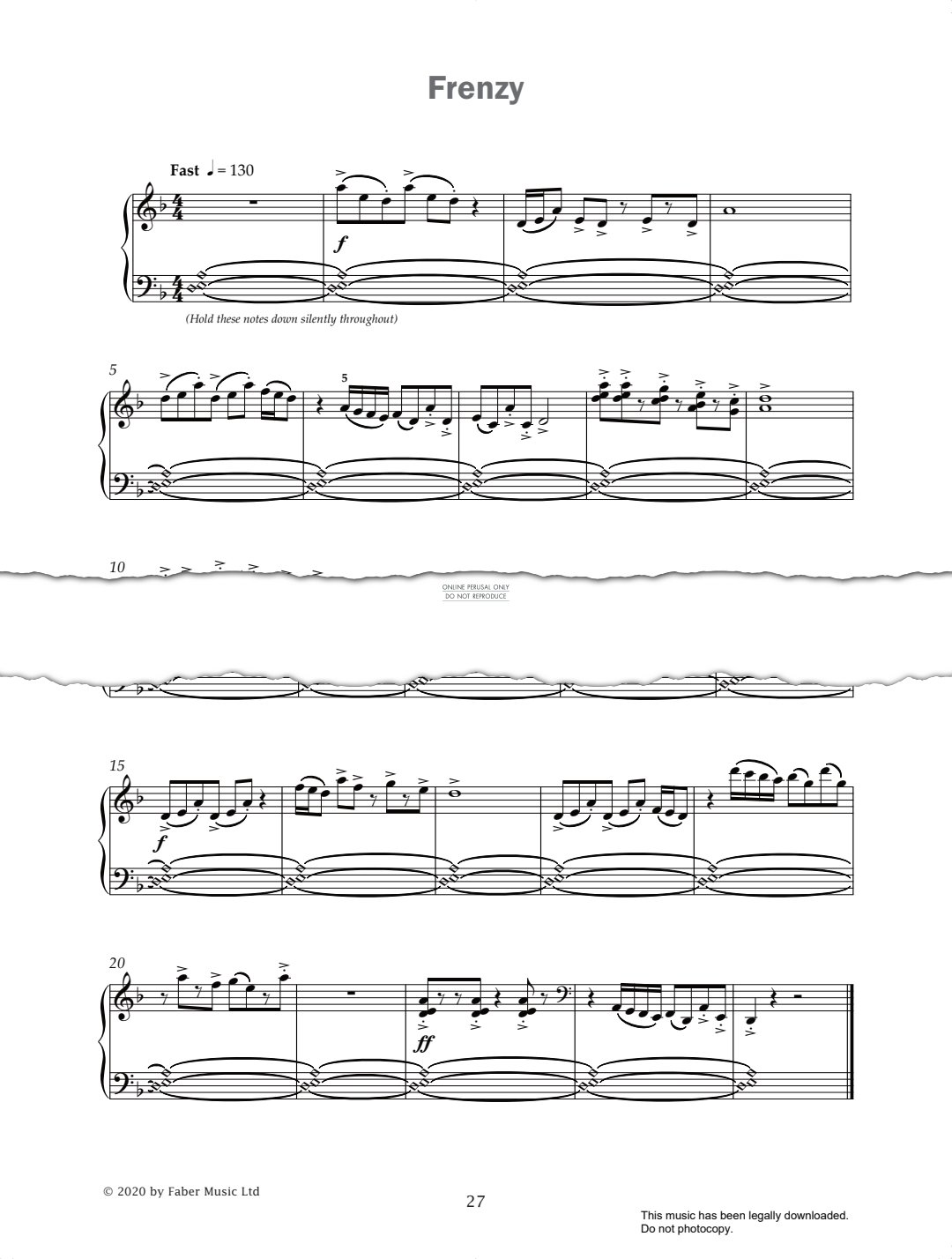 Produktgalerie: Seite 1 von 1 Frenzy (from 'Improve Your Sight-Reading! A Piece a Week Piano Grade 6'), Paul Harris, Klavier