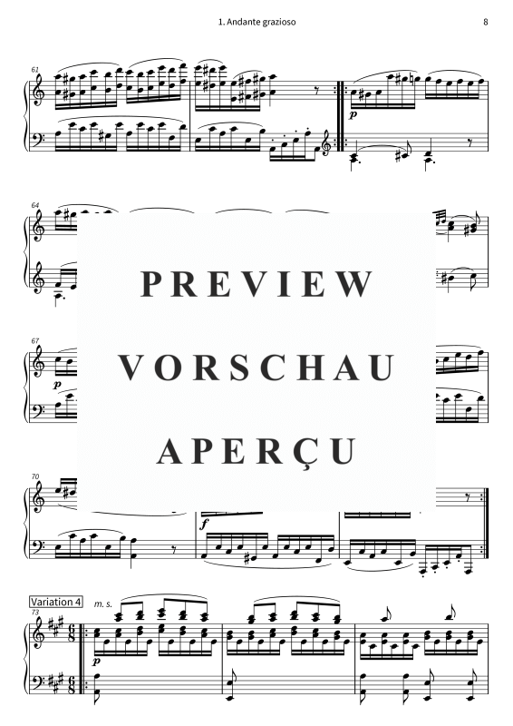 Produktgalerie: Seite 10 von 11 Piano Sonata No. 11, K. 331, , Klavier Solo