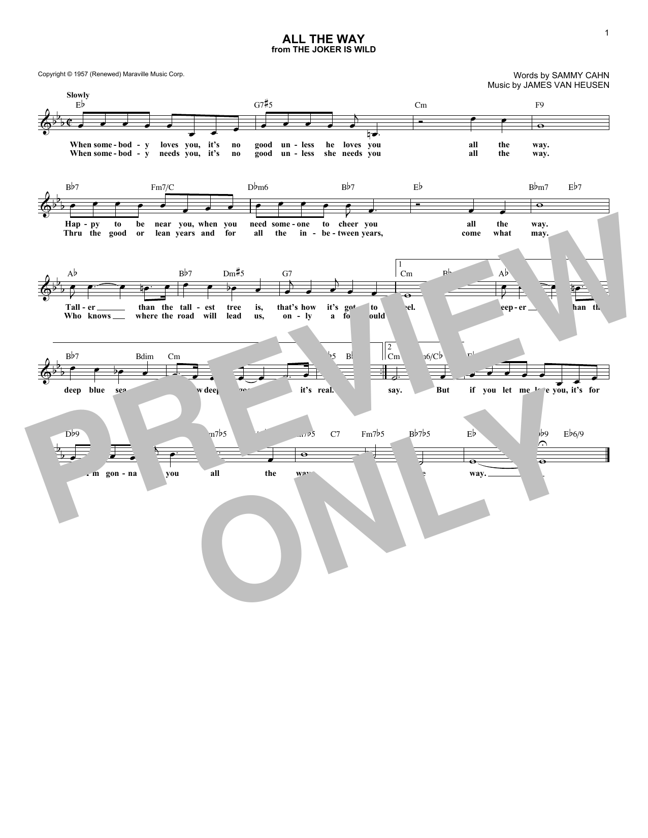 Produktgalerie: Seite 1 von 1 All The Way, Frank Sinatra, Melodieinstrument
