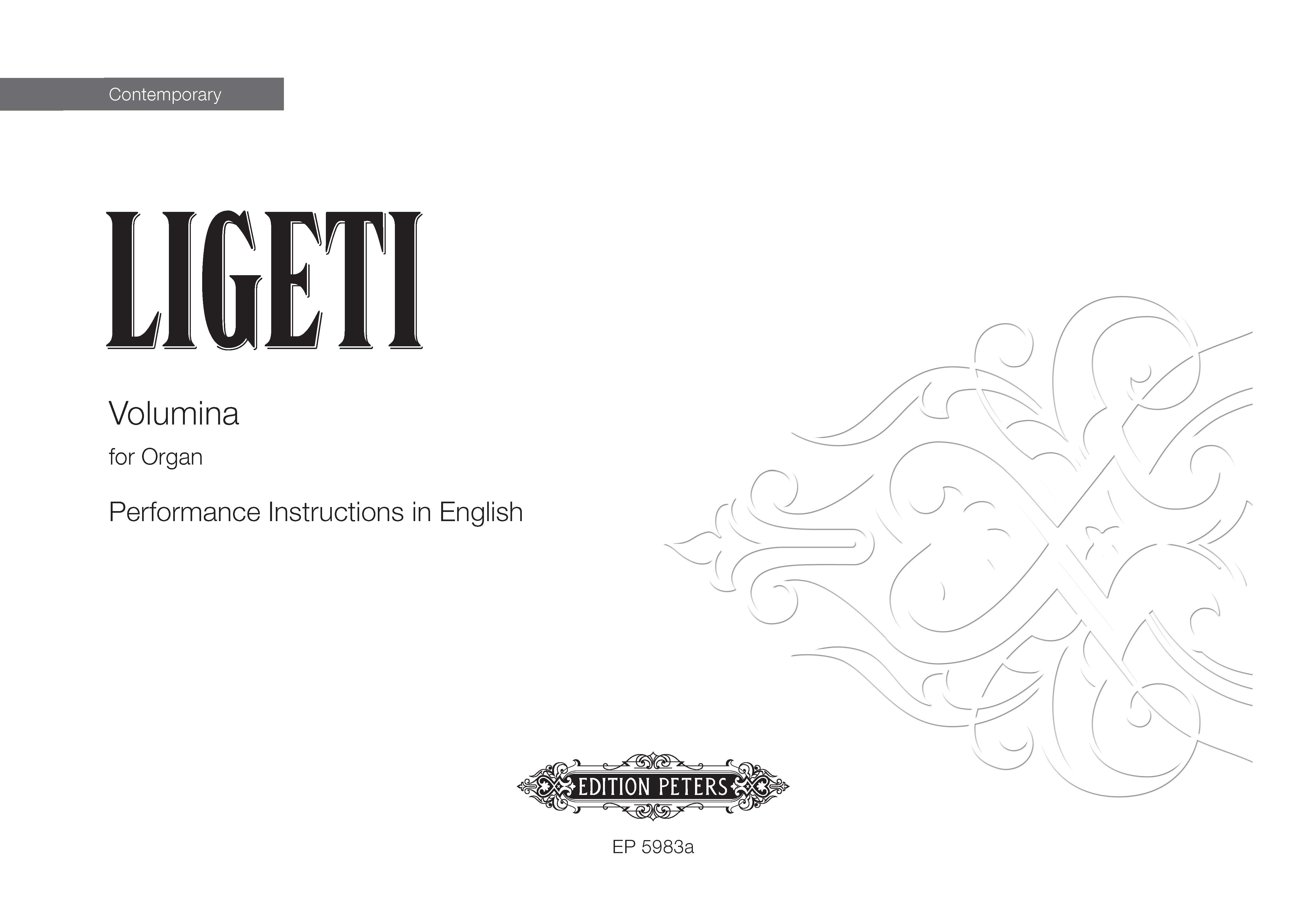 cover: Volumina, Gyrgy Ligeti