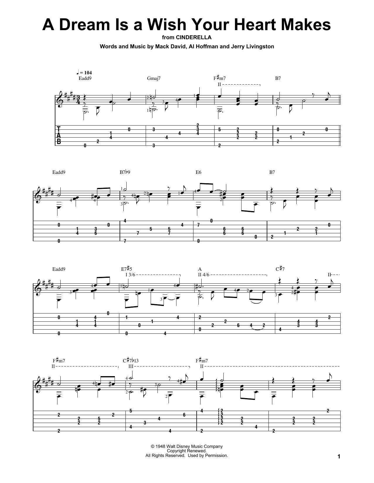 Produktbild zu: A Dream Is A Wish Your Heart Makes (from Cinderella)