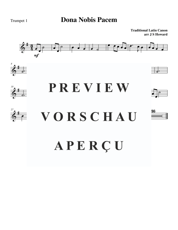 Produktgalerie: Seite 6 von 11 Dona Nobis Pacem - Kanon 16. Jahrhundert, , Blechbläser Sextett