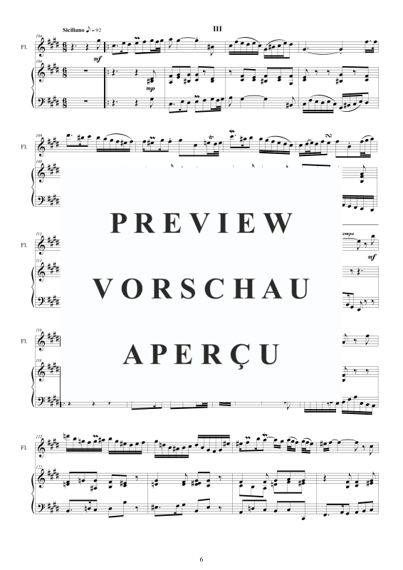 Product gallery: Page 7 of 11 Flöten Sonate E-Dur BWV 1035, , Flöte und Cembalo/Klavier