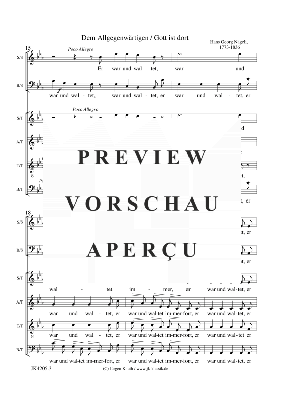 gallery: Dem Allgegenwärtigen - Gott ist dort (Rundgesang), , Gemischter Chor SSATTB