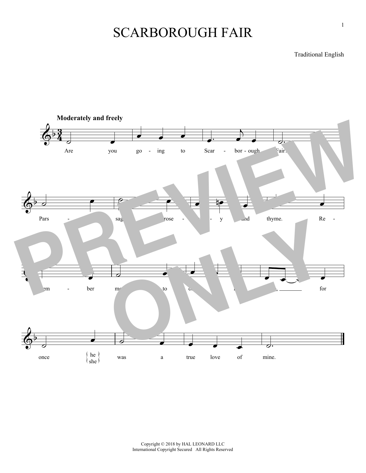 Product gallery: Page 1 of 1 Scarborough Fair, Traditional English