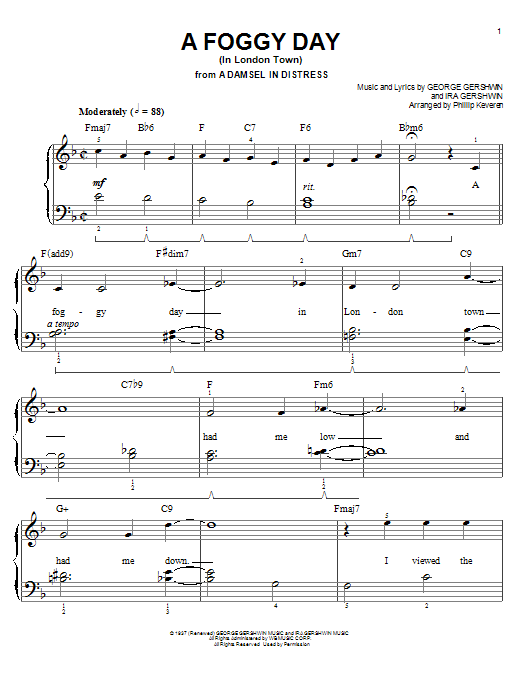 Product picture to: A Foggy Day (In London Town) (arr. Phillip Keveren)