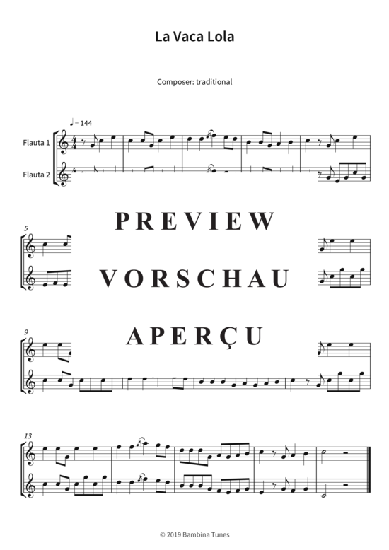 Product gallery: Page 4 of 4 La Vaca Lola , , (flute duet)